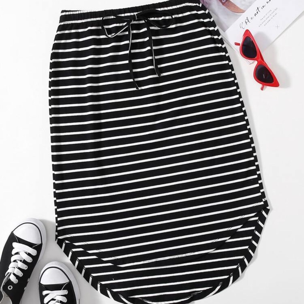 SHEIN Striped midi skirt